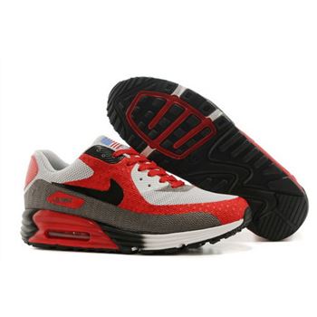 Nike Air Max 90 Hyp Prm Mens Shoes High Inside Red Gray Black Hot Inexpensive